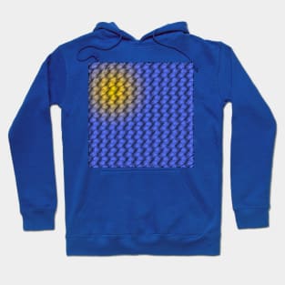 Blue yellow pattern Hoodie